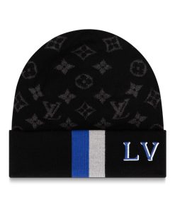 Uomo Louis Vuitton Cappelli E Guanti | Berretto Lv Varsity Nero