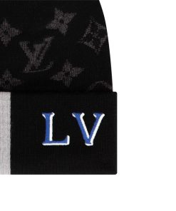 Uomo Louis Vuitton Cappelli E Guanti | Berretto Lv Varsity Nero