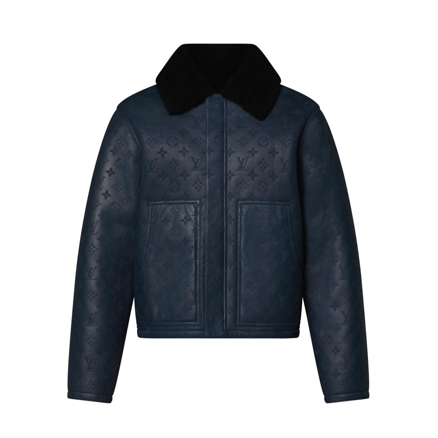 Uomo Louis Vuitton Capispalla E Cappotti | Giubbotto In Shearling Con Motivo Monogram