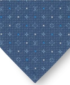 Uomo Louis Vuitton Cravatte E Fazzoletti Da Taschino | Cravatta Dots On Mng Blu