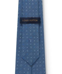 Uomo Louis Vuitton Cravatte E Fazzoletti Da Taschino | Cravatta Dots On Mng Blu